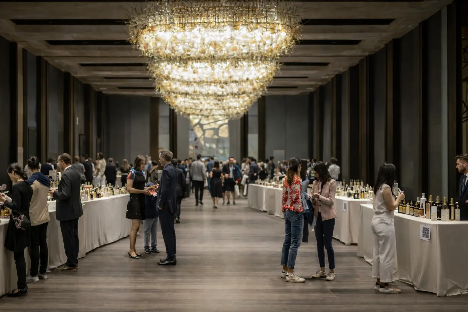 Ambiente elegante de perfumería